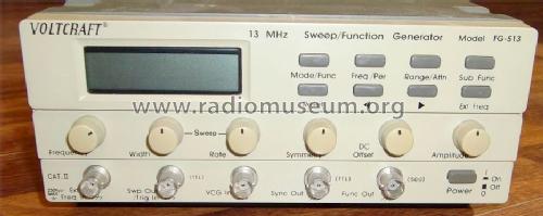 Voltcraft 13 MHz Sweep/Function Generator FG-513 - Best. Nr. 13 06 72; Conrad Electronic (ID = 1372590) Equipment