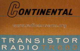 Six Transistor TR-683; Continental (ID = 530333) Radio