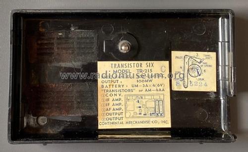 Transistor Six TR-215; Continental (ID = 2818710) Radio