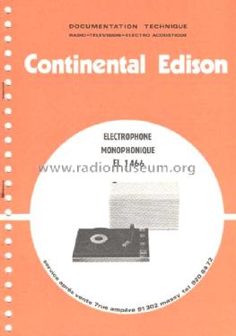 Électrophone EL 1466; Continental Edison, (ID = 2345958) Reg-Riprod