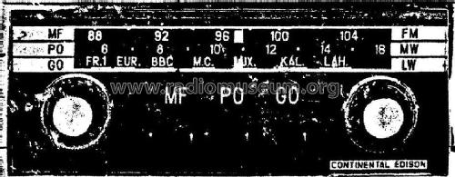 Radioën R 354; Continental Edison, (ID = 622896) Car Radio