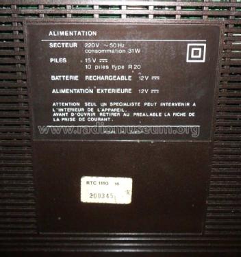 Téléviseur Couleur Radio-Cassette 3 Gammes MF-MA RTC 1110; Continental Edison, (ID = 2346128) TV-Radio