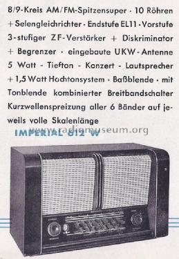 Imperial 612W ; Continental-Rundfunk (ID = 1444309) Radio