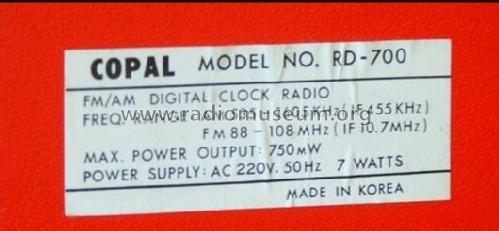 RD-700; Copal Co., Ltd.; (ID = 915480) Radio