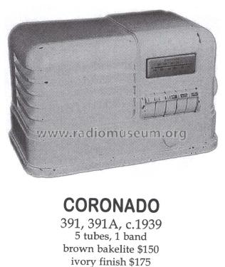 Coronado 391-A ; Gamble-Skogmo, Inc.; (ID = 1402794) Radio