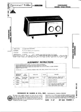 Coronado RA60-9955A ; Gamble-Skogmo, Inc.; (ID = 1299740) Radio