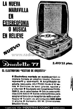 Dualette 77; Cosmo S.A., (ID = 1059015) Ton-Bild