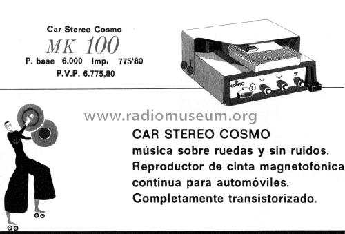 Car Stereo MK-100; Cosmo S.A., (ID = 1060536) Sonido-V