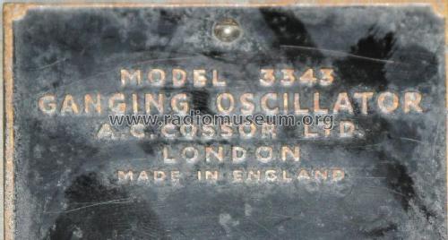 Ganging Oscillator 3343; Cossor, A.C.; London (ID = 1888752) Equipment