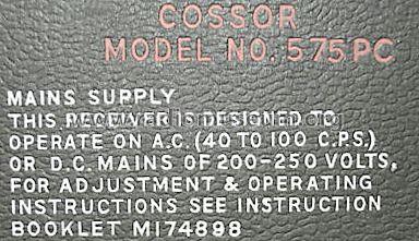 575PC; Cossor, A.C.; London (ID = 645266) Radio