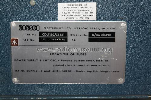 Oscilloscope CDU 150; Cossor, A.C.; London (ID = 1425226) Equipment