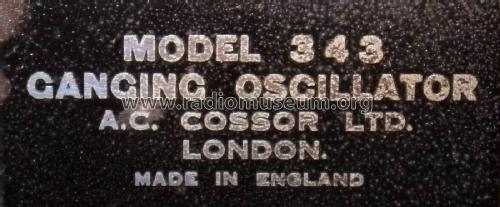 Ganging Oscillator 343; Cossor, A.C.; London (ID = 2116832) Equipment