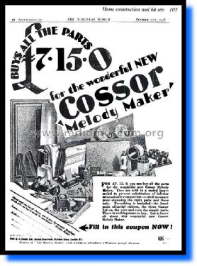 Melody Maker ; Cossor, A.C.; London (ID = 1160199) Radio