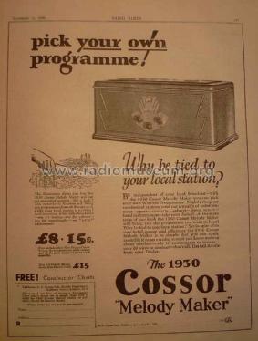 Melody Maker 1930 Battery; Cossor, A.C.; London (ID = 1545012) Radio