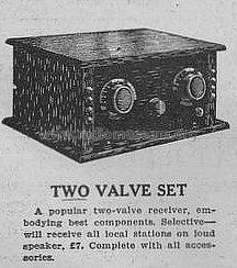 Two Valve Set ; Coyle Radio Pty Ltd. (ID = 1841087) Radio