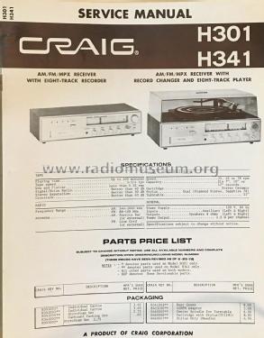 AM/FM/MPX Stereo Receiver H301; Craig Panorama Inc.; (ID = 2824799) Radio