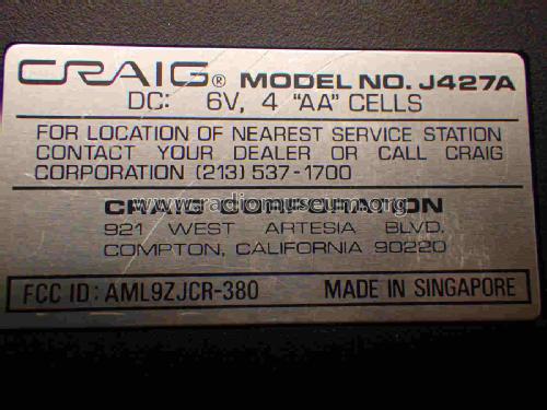 J427A; Craig Panorama Inc.; (ID = 2983218) Radio