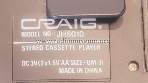 Stereo Cassette Player JH6010; Craig Panorama Inc.; (ID = 2981564) Sonido-V