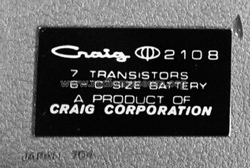 Super 212 2108 ; Craig Panorama Inc.; (ID = 1633399) Sonido-V