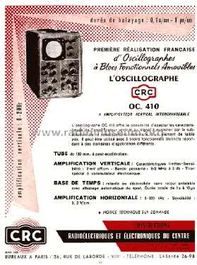 Oscillographe OC-410; CRC, Constructions (ID = 503130) Equipment