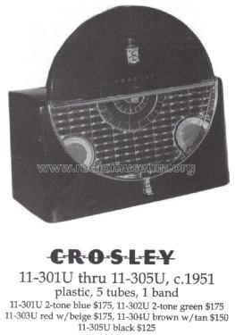 11-302U Ch= 303; Crosley Radio and (ID = 1404152) Radio