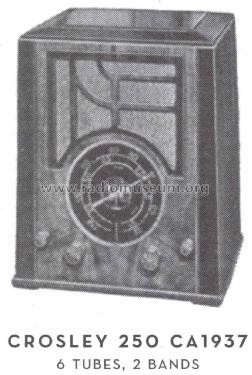 250 ; Crosley Radio Corp.; (ID = 1597577) Radio