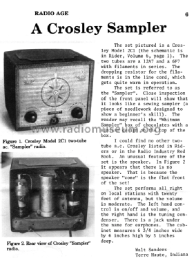 2C1 Sampler ; Crosley Radio Corp.; (ID = 2799100) Radio