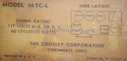 56TC-L ; Crosley Radio Corp.; (ID = 875615) Radio