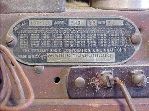 5M3 Fiver Junior; Crosley Radio Corp.; (ID = 250620) Radio