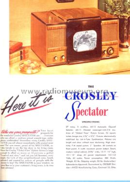 641-TV Spectator ; Crosley Radio Corp.; (ID = 1223332) Fernseh-E