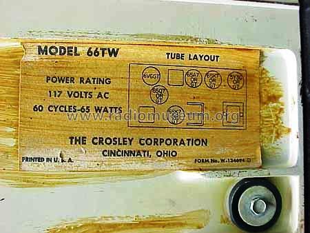 66TW ; Crosley Radio Corp.; (ID = 144264) Radio