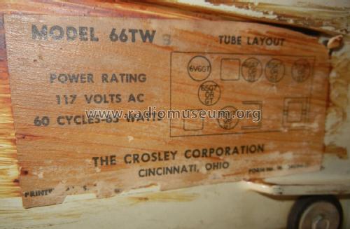 66TW ; Crosley Radio Corp.; (ID = 2883504) Radio