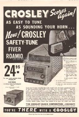 A258 Fiver Roamio ; Crosley Radio Corp.; (ID = 2055342) Car Radio