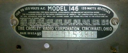 146 'Announcer' Ch= 146; Crosley Radio Corp.; (ID = 1066103) Radio
