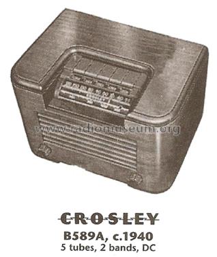 B589A Ch= 589; Crosley Radio Corp.; (ID = 1822001) Radio