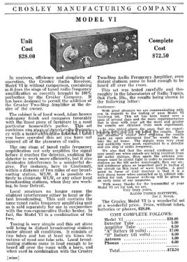 Circa Dec. 1922 Crosley Catalog ; Crosley Radio Corp.; (ID = 1173707) Paper