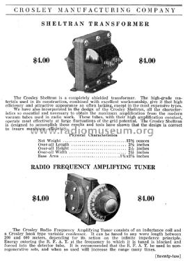 Circa Dec. 1922 Crosley Catalog ; Crosley Radio Corp.; (ID = 1173725) Paper