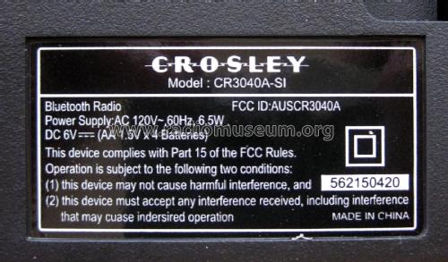 FM-AM 2-Band CR3040A-SI; Crosley Radio Retro (ID = 2715827) Radio