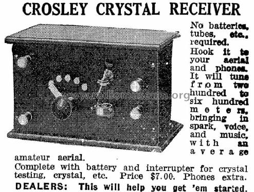 Crosley Crystal Receiver ; Crosley Radio Corp.; (ID = 984497) Crystal