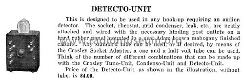 DETECTO-UNIT ; Crosley Radio Corp.; (ID = 1173031) mod-pre26