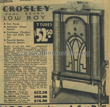Dual Seven Lowboy Ch= 168; Crosley Radio Corp.; (ID = 1938438) Radio