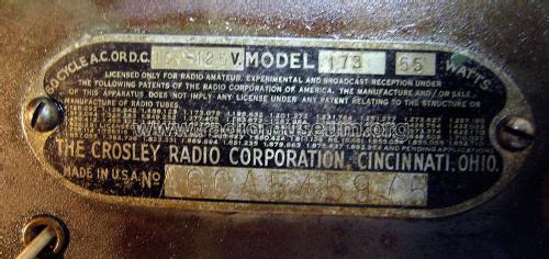 Dual Six Ch= 173; Crosley Radio Corp.; (ID = 2617895) Radio