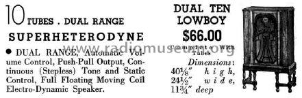 Dual Ten Lowboy Ch= 170; Crosley Radio Corp.; (ID = 631757) Radio