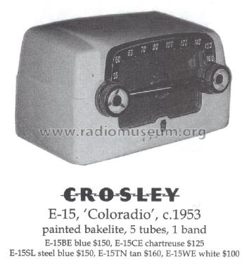 E15SL Ch= 15-20E; Crosley Radio Corp.; (ID = 1404821) Radio