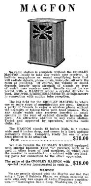 Early 1922 Crosley Radio Products Catalog ; Crosley Radio Corp.; (ID = 1154980) Paper