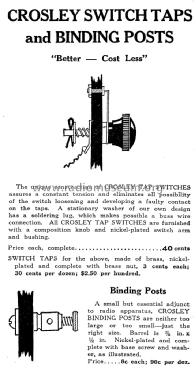 Early 1922 Crosley Radio Products Catalog ; Crosley Radio Corp.; (ID = 1154987) Paper