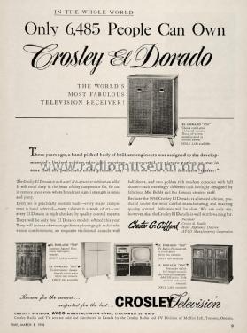 El Dorado 600; Crosley Radio Corp.; (ID = 1844777) Television