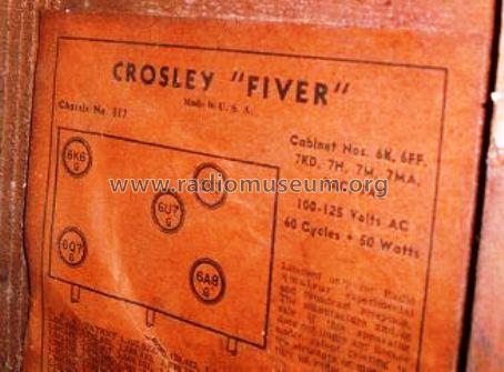 Fiver DeLuxe Ch= 517; Crosley Radio Corp.; (ID = 124062) Radio