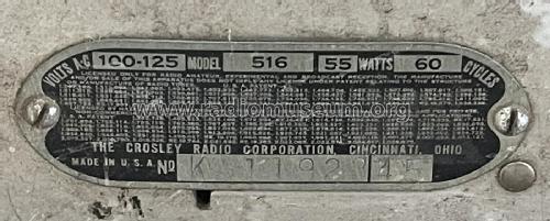 Fiver 516 516-BF; Crosley Radio Corp.; (ID = 2883386) Radio