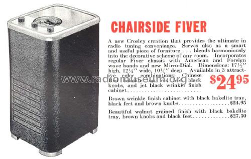 Fiver Chairside 567-M; Crosley Radio Corp.; (ID = 1044119) Radio